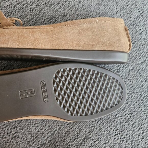 Aerosoles tan comfort shoe loafers cushion Moccasins - Picture 9 of 10